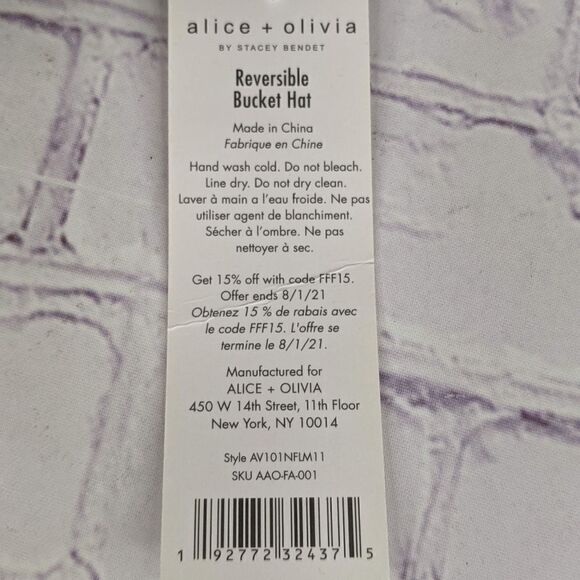 NWT - Alice + Olivia's Ao X Fabfitfun Reversible Bucket Hat In Daisy Print - Picture 13 of 15